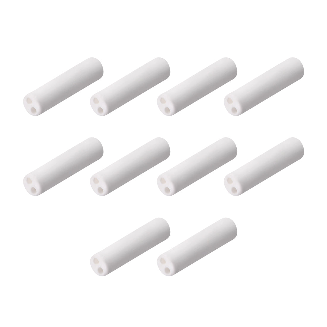 uxcell Uxcell 1mm Dia Ceramic Insulation Tube Twin Bore Porcelain Insulator Pipe 10 Pcs