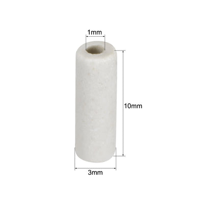 Harfington Uxcell 1mm Dia Ceramic Insulation Tube Single Bore Porcelain Insulator Pipe 500 Pcs