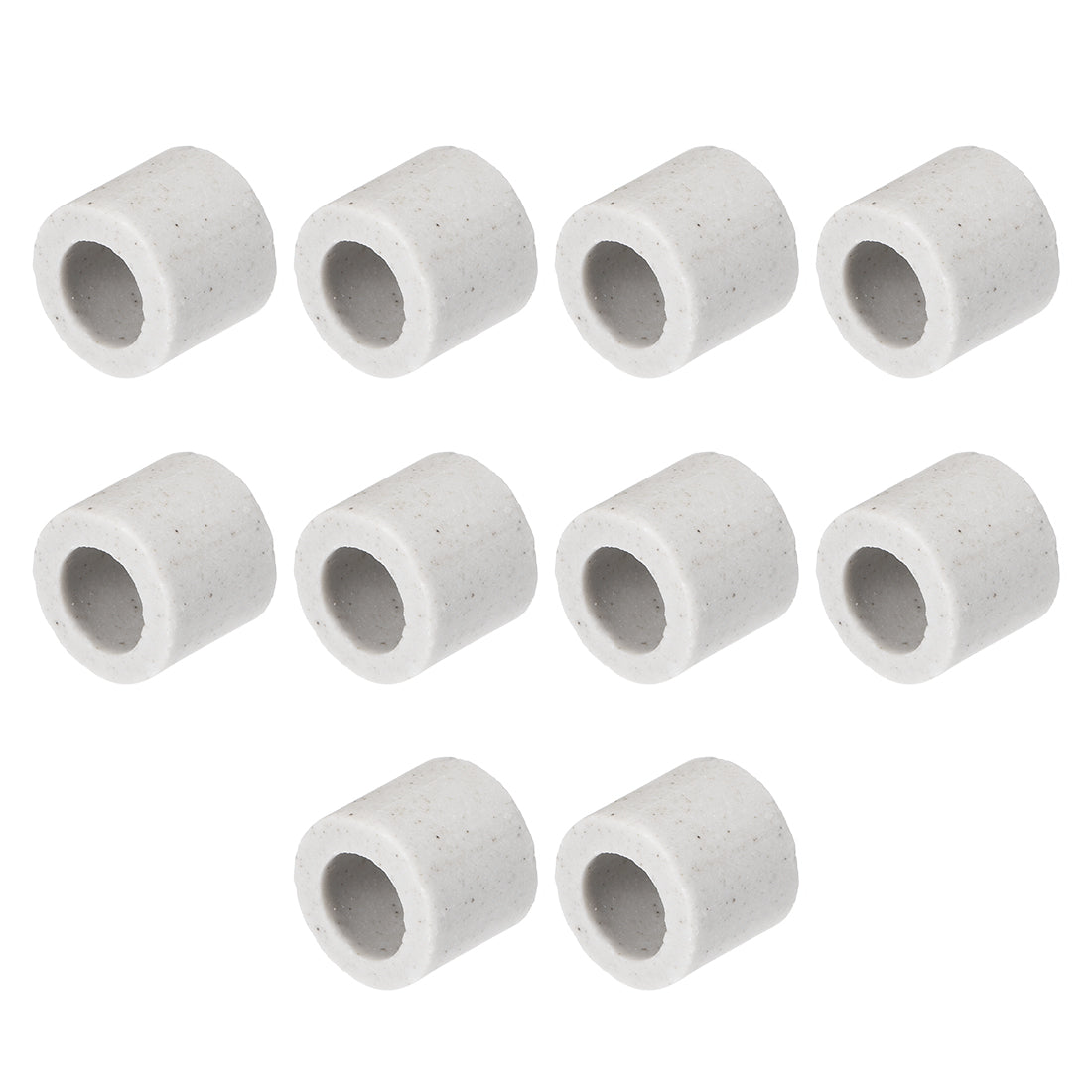 uxcell Uxcell 8mm Dia Ceramic Insulation Tube Single Bore Porcelain Insulator Pipe 10 Pcs