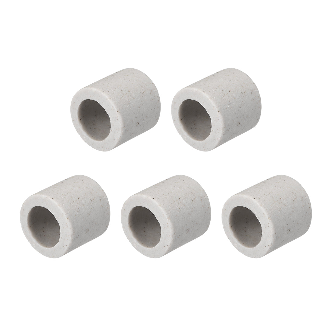 uxcell Uxcell 8mm Dia Ceramic Insulation Tube Single Bore Porcelain Insulator Pipe 5 Pcs