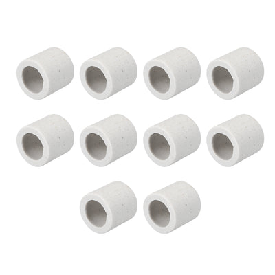 uxcell Uxcell 10mm Dia Ceramic Insulation Tube Single Bore Porcelain Insulator Pipe 10 Pcs