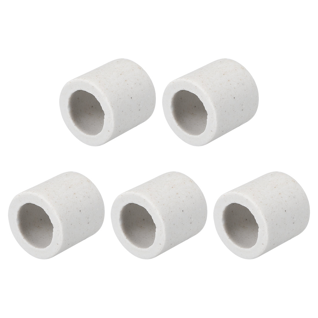 uxcell Uxcell 10mm Dia Ceramic Insulation Tube Single Bore Porcelain Insulator Pipe 5 Pcs