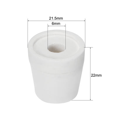 Harfington Uxcell 6.0mm Dia Ceramic Tapered Insulators Beads Alumina Porcelain Stepped Insulator for Heating Wire 2 Pcs