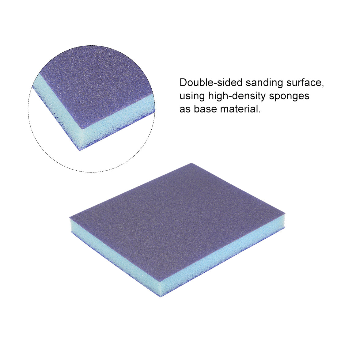 uxcell Uxcell Sanding Sponge, Medium Grit 220 Grit Sanding Block Pad, 120 x 98 x 12mm Size 4pcs