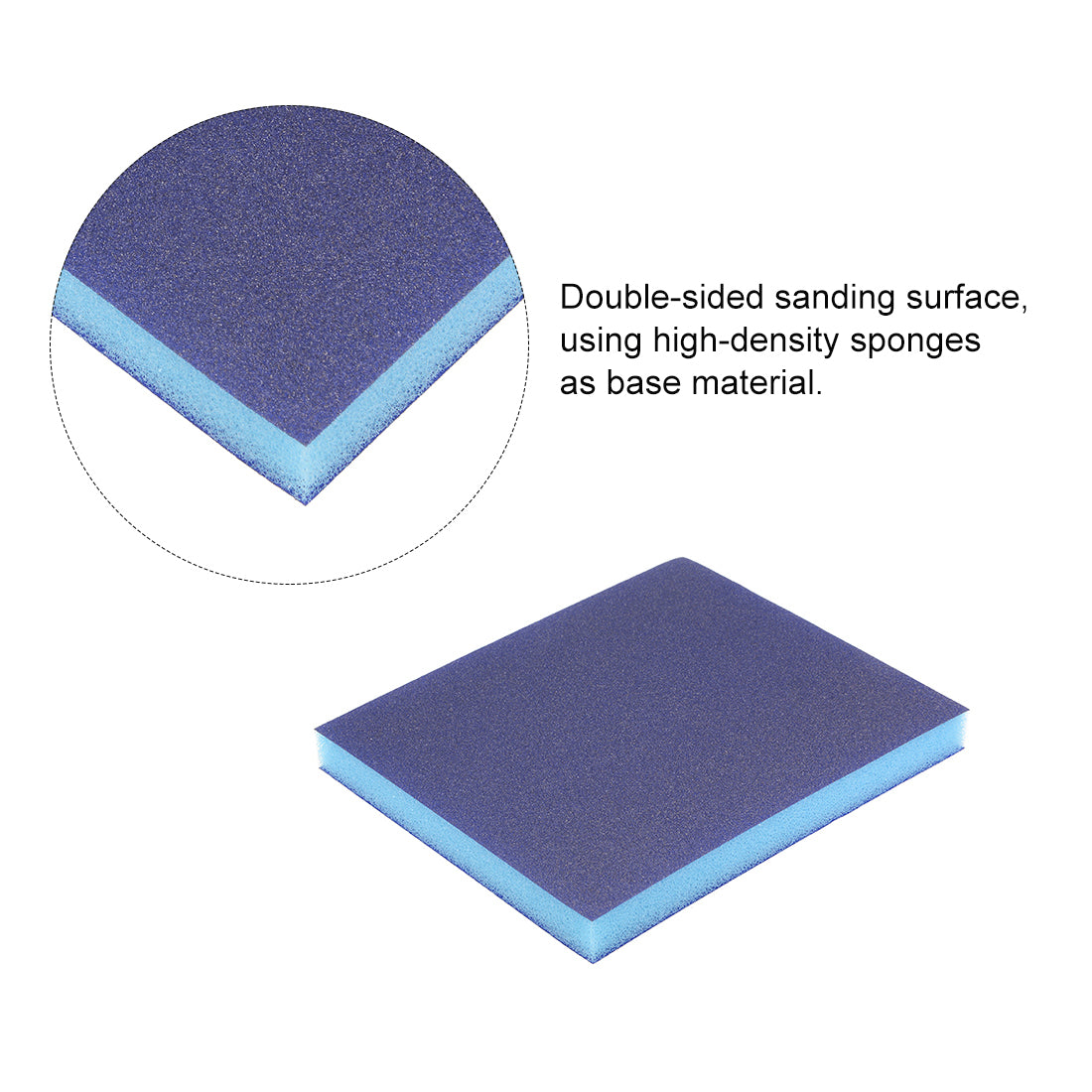uxcell Uxcell Sanding Sponge, Medium Grit 180 Grit Sanding Block Pad, 4.72" x 3.86" x 0.47" Size  4pcs