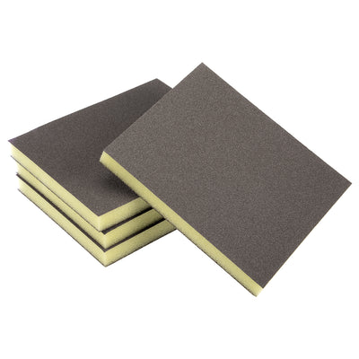 Harfington Uxcell Sanding Sponge, Medium Grit 180 Grit Sanding Block Pad, 120 x 98 x 12mm Size 4pcs