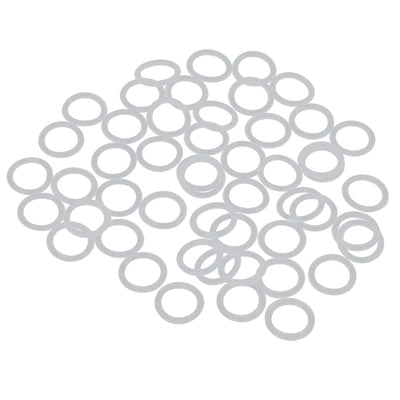 Harfington Silicone O-Rings, 12mm OD 9mm ID 1.5mm Width VMQ Seal Gasket for Compressor Valves Pipe Repair, White, Pack of 50