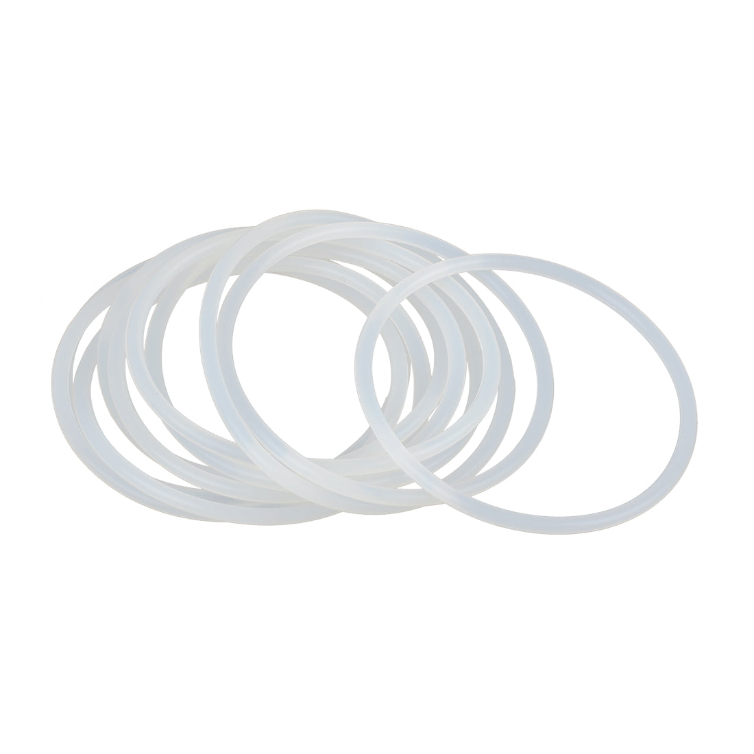 Harfington Silicone O-Rings, 65mm OD 58.8mm ID 3.1mm Width VMQ Seal Gasket for Compressor Valves Pipe Repair, White, Pack of 10