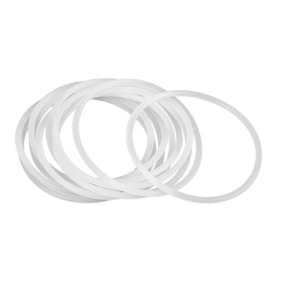 Harfington Silicone O-Rings, 70mm OD 63.8mm ID 3.1mm Width VMQ Seal Gasket for Compressor Valves Pipe Repair, White, Pack of 10
