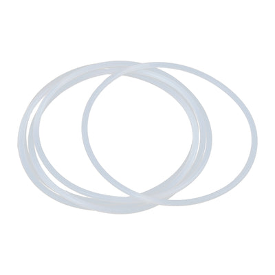 Harfington Silicone O-Rings, 90mm OD 83.8mm ID 3.1mm Width VMQ Seal Gasket for Compressor Valves Pipe Repair, White, Pack of 5