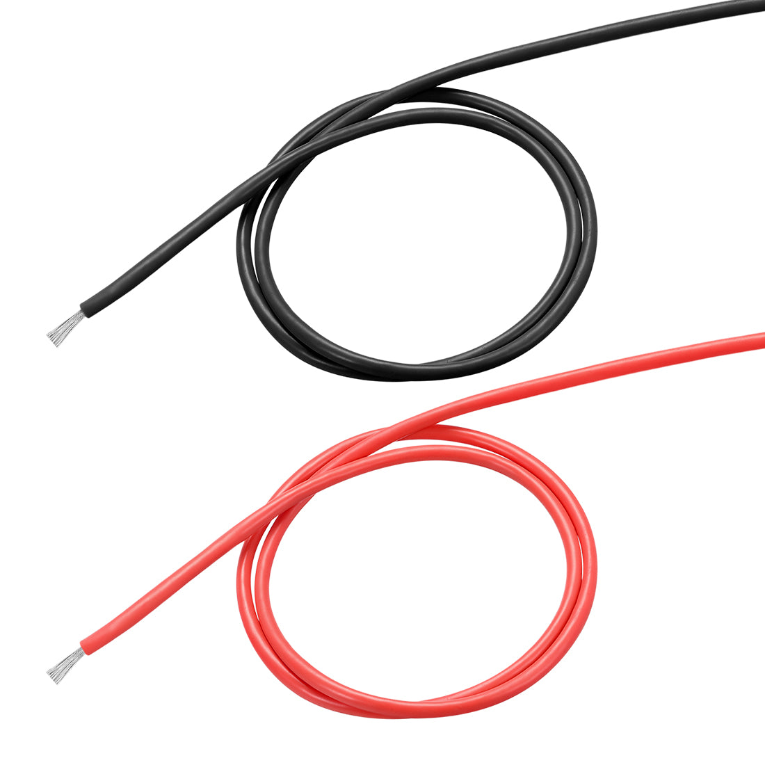 uxcell Uxcell Silicone Wire 22 AWG Electric Wire Strands of Tinned Copper Wire 16 ft Black Red