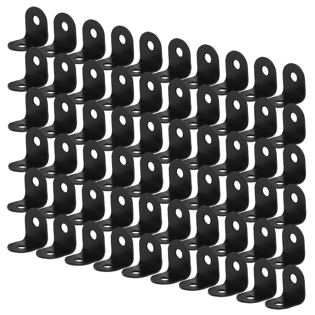 uxcell Uxcell 12 x 12mm Angle Bracket Metal Corner Brace Fastener Protector Support, 60pcs