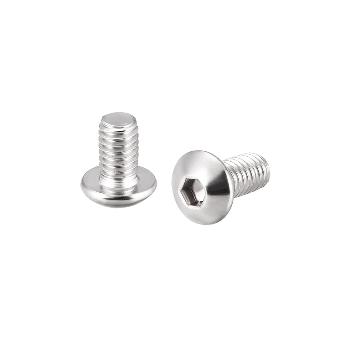 uxcell Uxcell M4x6mm Machine Screws Hex Socket Round Head Screw 304 Stainless Steel Fasteners Bolts 20pcs