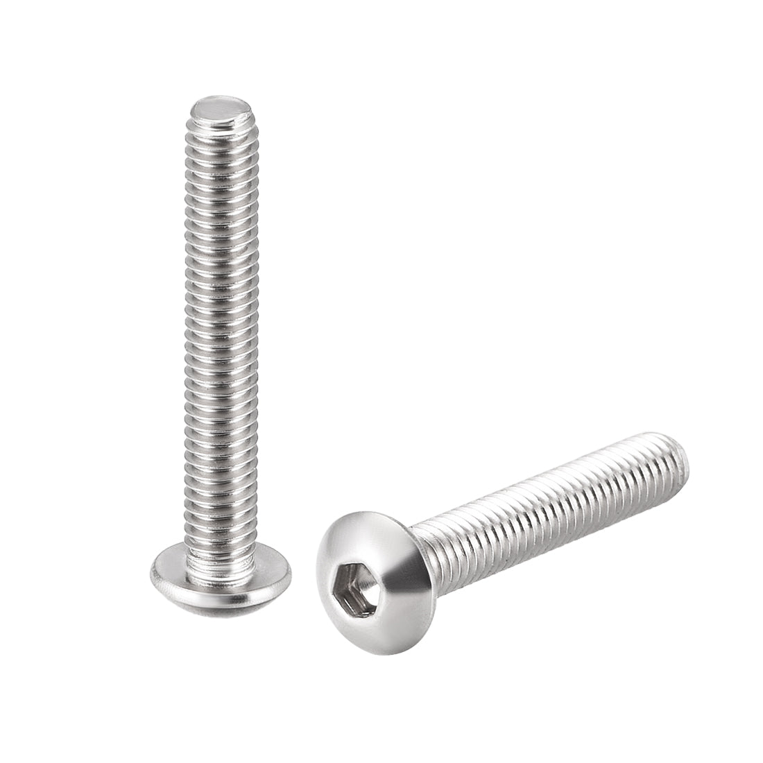 uxcell Uxcell M4x25mm Machine Screws Hex Socket Round Head Screw 304 Stainless Steel Fasteners Bolts 20pcs