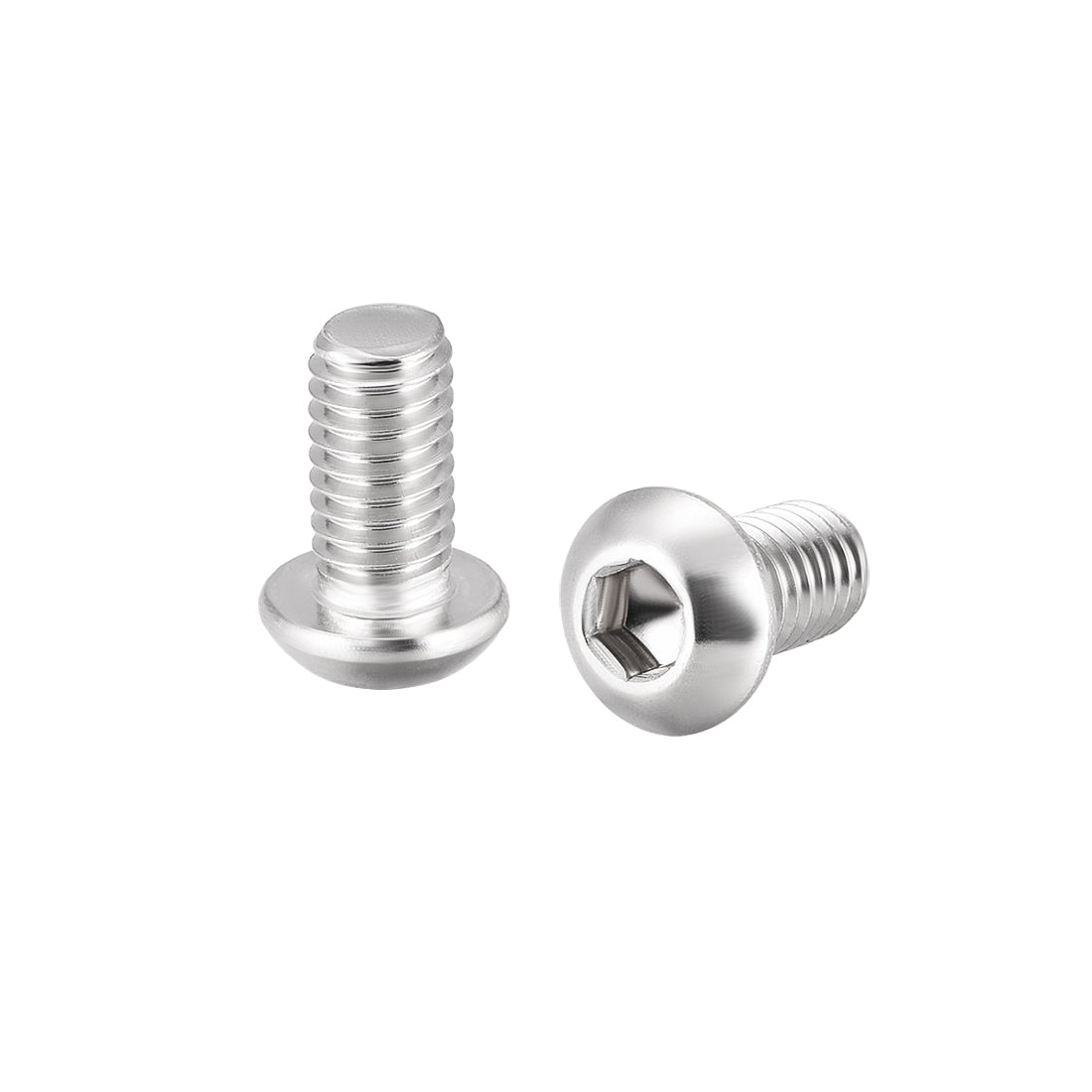 uxcell Uxcell M6x12mm Machine Screws Hex Socket Round Head Screw 304 Stainless Steel Fasteners Bolts 20pcs