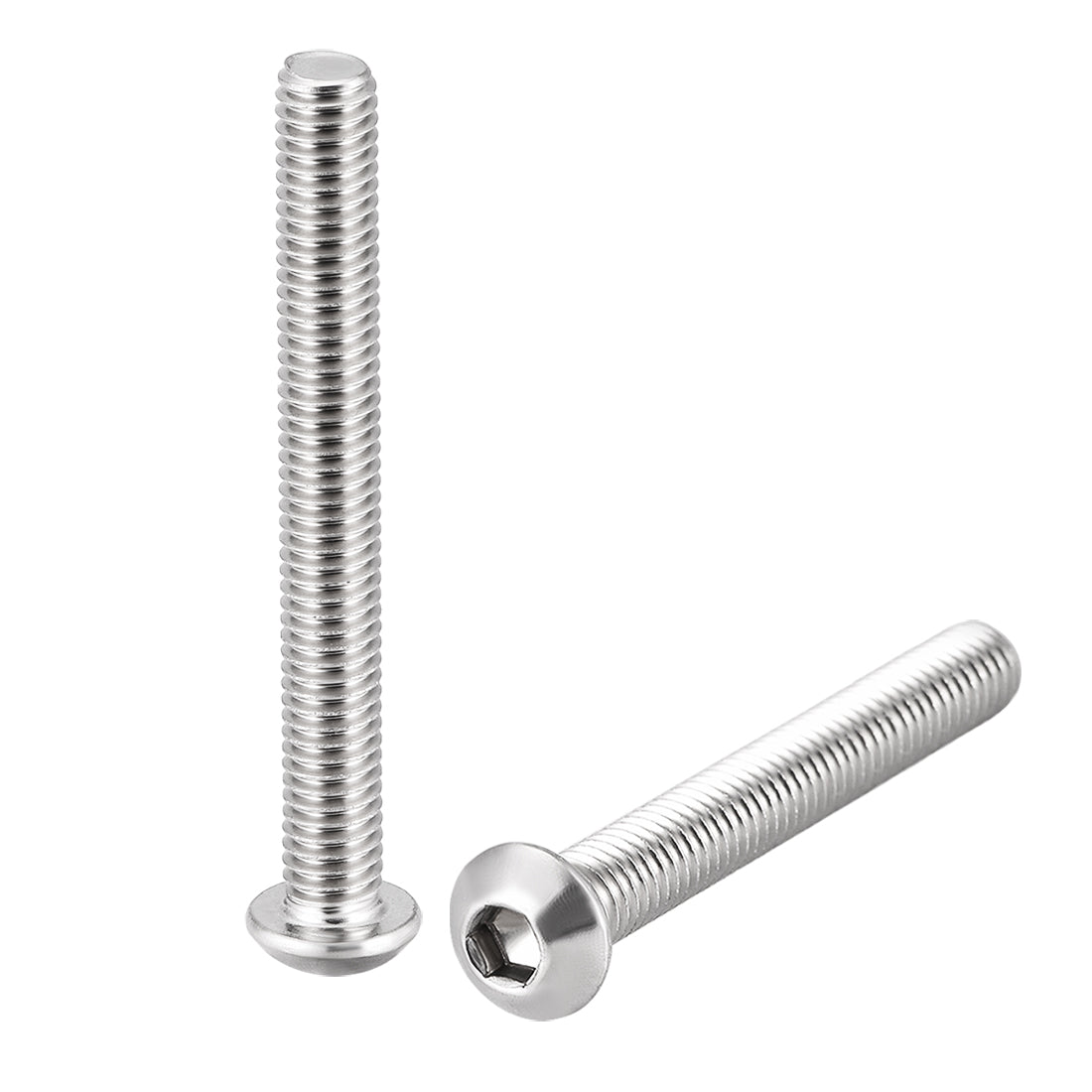 uxcell Uxcell M6x50mm Machine Screws Hex Socket Round Head Screw 304 Stainless Steel Fasteners Bolts 20pcs