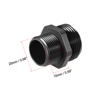 Harfington Uxcell M25 Cable Gland 2 Holes Waterproof IP68 Nylon Joint Adjustable Locknut for 6.4-8.7mm Dia Wire