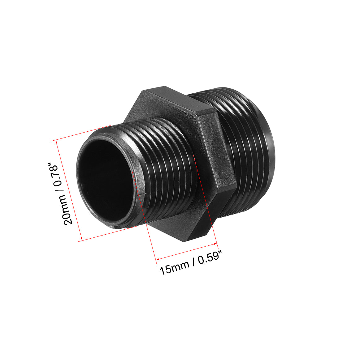 uxcell Uxcell M20 Cable Gland 2 Holes Waterproof IP68 Nylon Joint Adjustable Locknut for 4.3-6.1mm Dia Wire