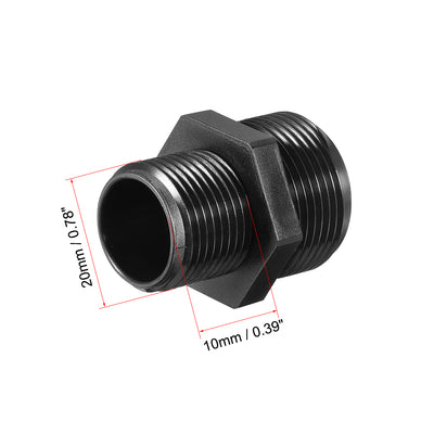 Harfington Uxcell M20 Cable Gland 2 Holes Waterproof IP68 Nylon Joint Adjustable Locknut for 3.3-5.1mm Dia Wire