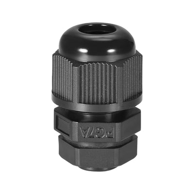 Harfington Uxcell PG7 Cable Gland 2 Holes Waterproof IP68 Nylon Joint Adjustable Locknut for 2-3.1mm Dia Wire