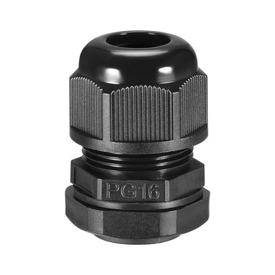 Harfington Uxcell PG16 Cable Gland 2 Holes Waterproof IP68 Nylon Joint Adjustable Locknut for 4.3-6.1mm Dia Wire