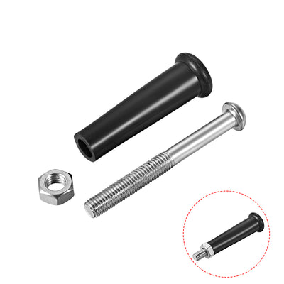 Harfington Uxcell Clamping Handles Screw Knobs M10 Threaded Plastic Metal Revolving Handle Grip 2pcs