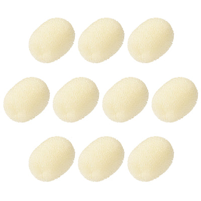 Harfington Uxcell 10PCS Foam Mic Cover Headset Microphone Windscreen Shield Protection 14.5mm Length for Headset Lapel Lavalier