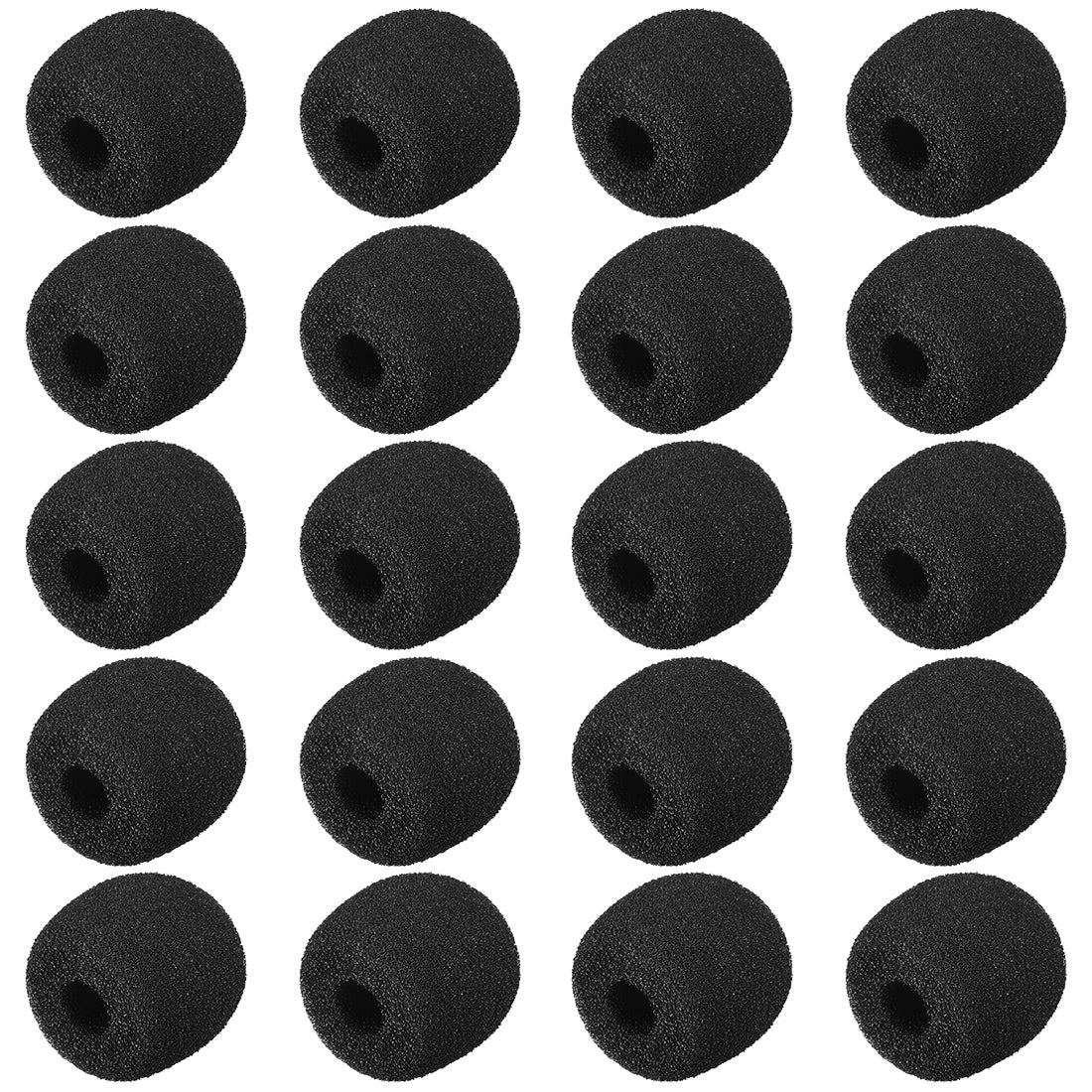 uxcell Uxcell 20PCS Foam Mic Cover Headset Microphone Windscreen Shield Protection 26mm Length for Headset Lapel Lavalier