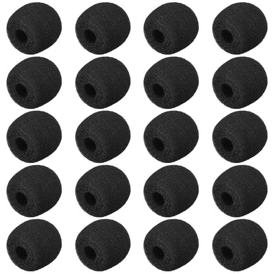 Harfington Uxcell 20PCS Foam Mic Cover Headset Microphone Windscreen Shield Protection 26mm Length for Headset Lapel Lavalier