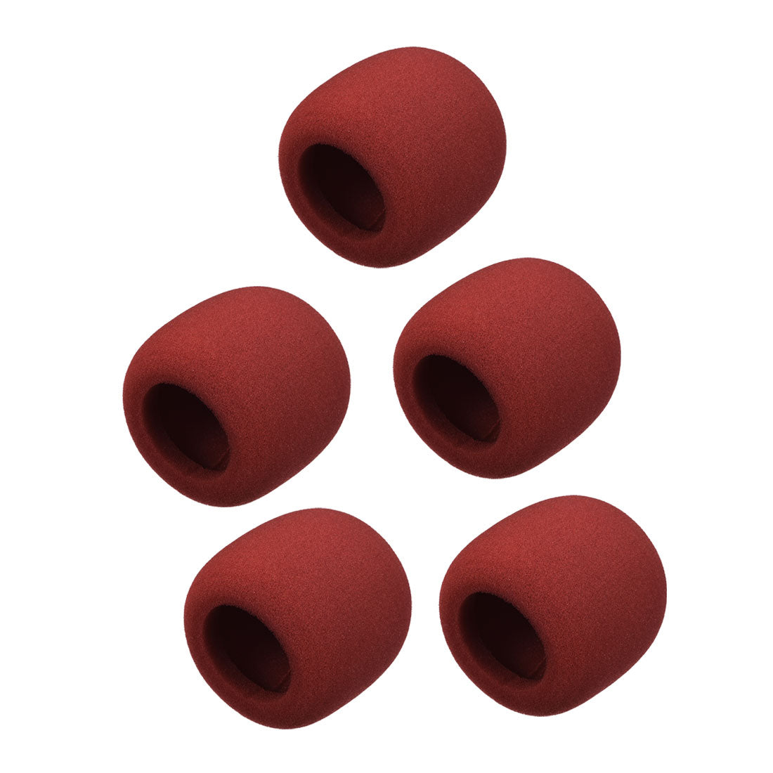 uxcell Uxcell 5X Thicken Sponge Foam Mic Cover Handheld Microphone Windscreen Wine-Red for KTV