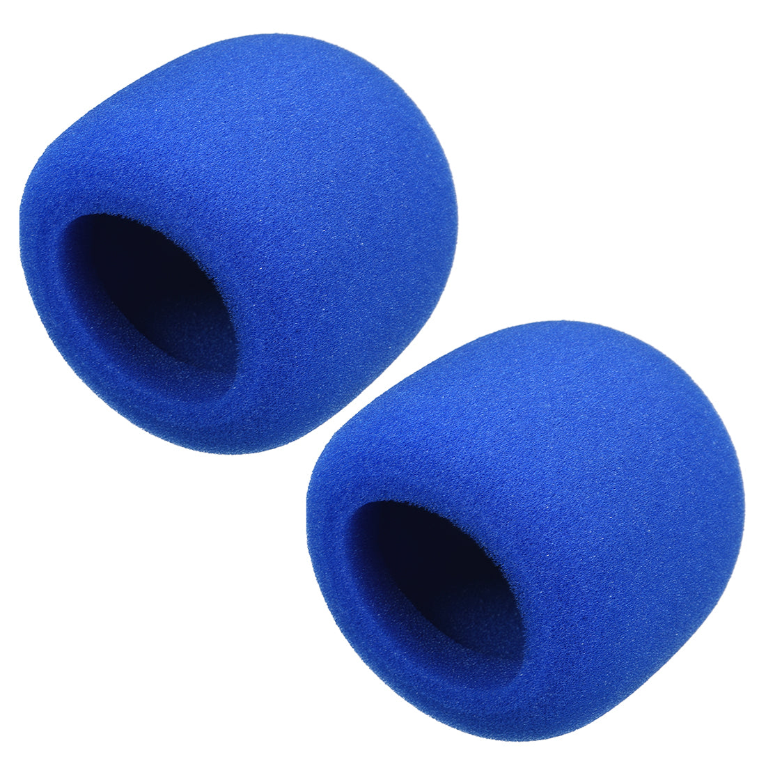uxcell Uxcell 2PCS Thicken Sponge Foam Mic Cover Handheld Microphone Windscreen Blue for KTV