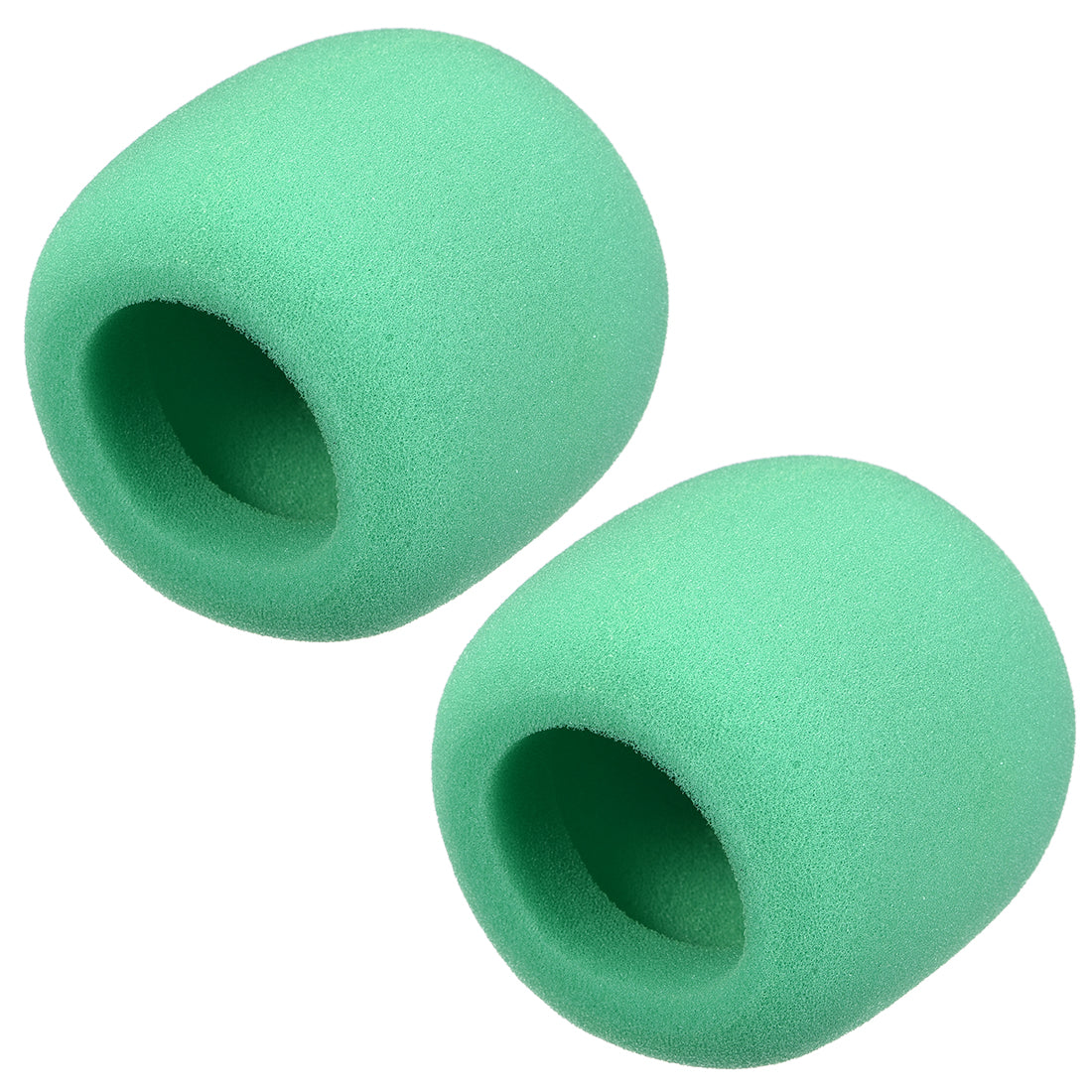 uxcell Uxcell 2PCS Thicken Sponge Foam Mic Cover Handheld Microphone Windscreen Green for KTV