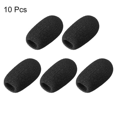 Harfington Uxcell 10PCS Sponge Foam Mic Cover Conference Microphone Windscreen Shield Protection Black 60mm Long
