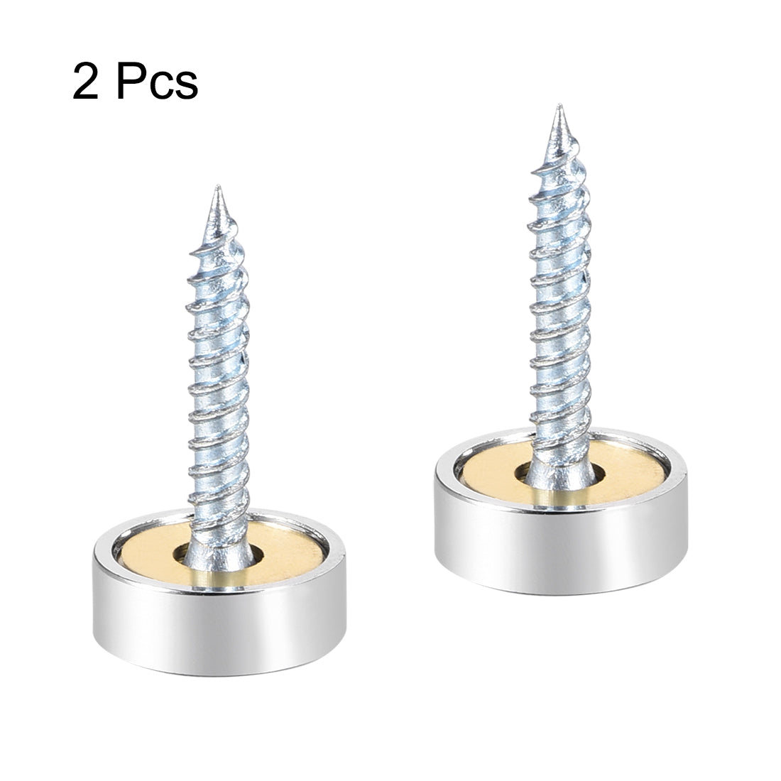 uxcell Uxcell Mirror Screws Decorative Caps Cover Stainless Steel 2pcs