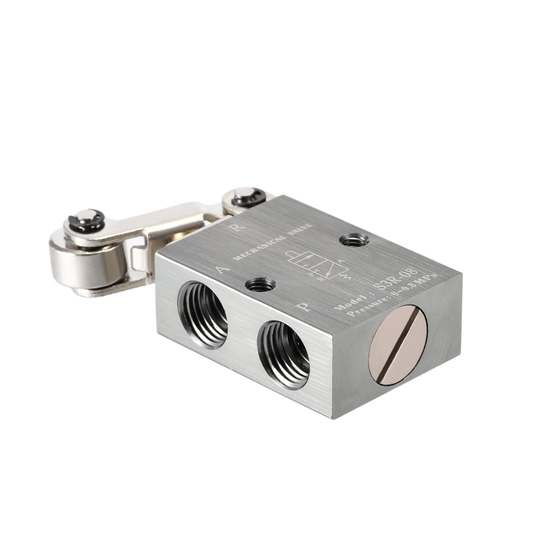 uxcell Uxcell S3R-08 2 Position 3 Way  1/4" PT Manual Hand Pull Pneumatic Solenoid Mechanical Valve