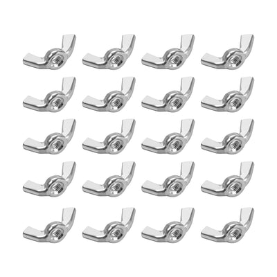 Harfington Uxcell Imperial Wing Nuts, Carbon Steel Zinc Plated Hand Twist Tighten Ear Butterfly Nut, 20 Pcs