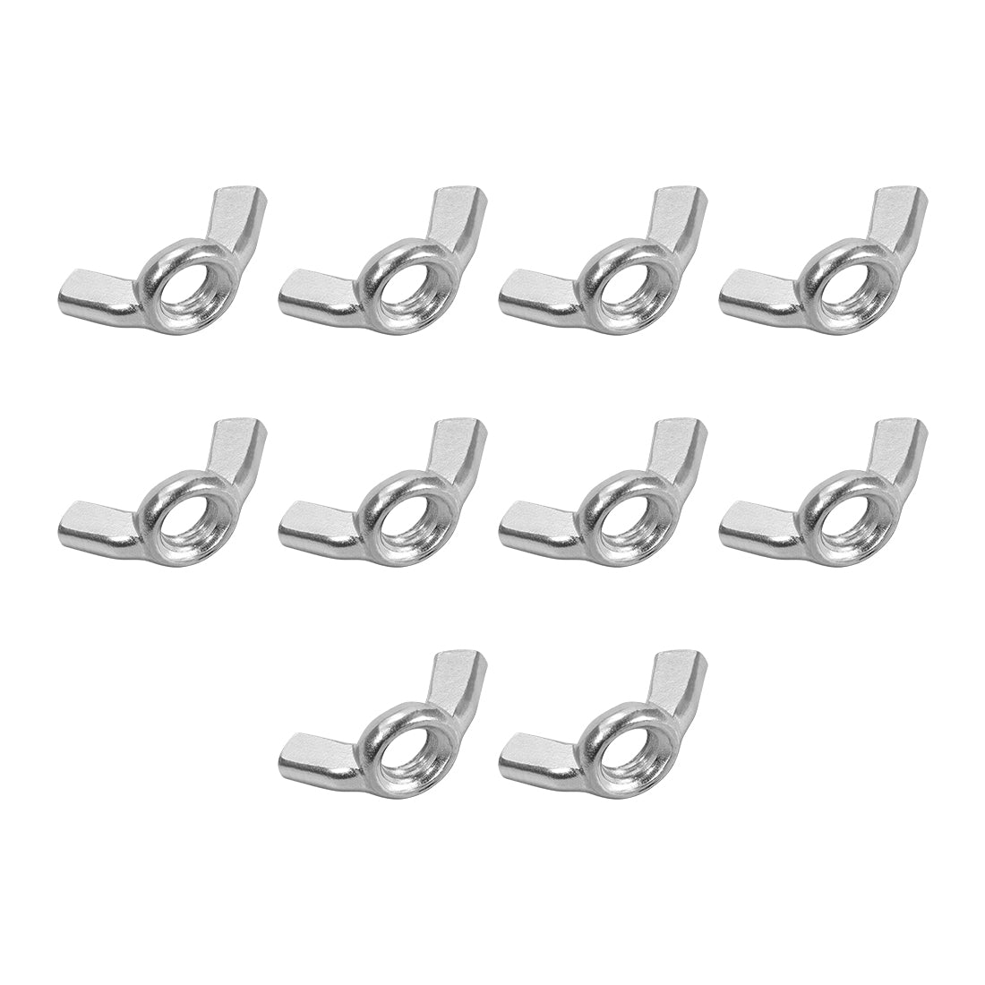 uxcell Uxcell Imperial Wing Nuts, Carbon Steel Zinc Plated Hand Twist Tighten Ear Butterfly Nut, 10 Pcs