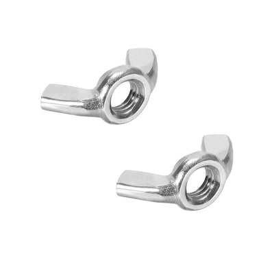 Harfington Uxcell M12 Wing Nuts, Stainless Steel 304 Hand Twist Tighten Ear Butterfly Nuts, 2 Pcs