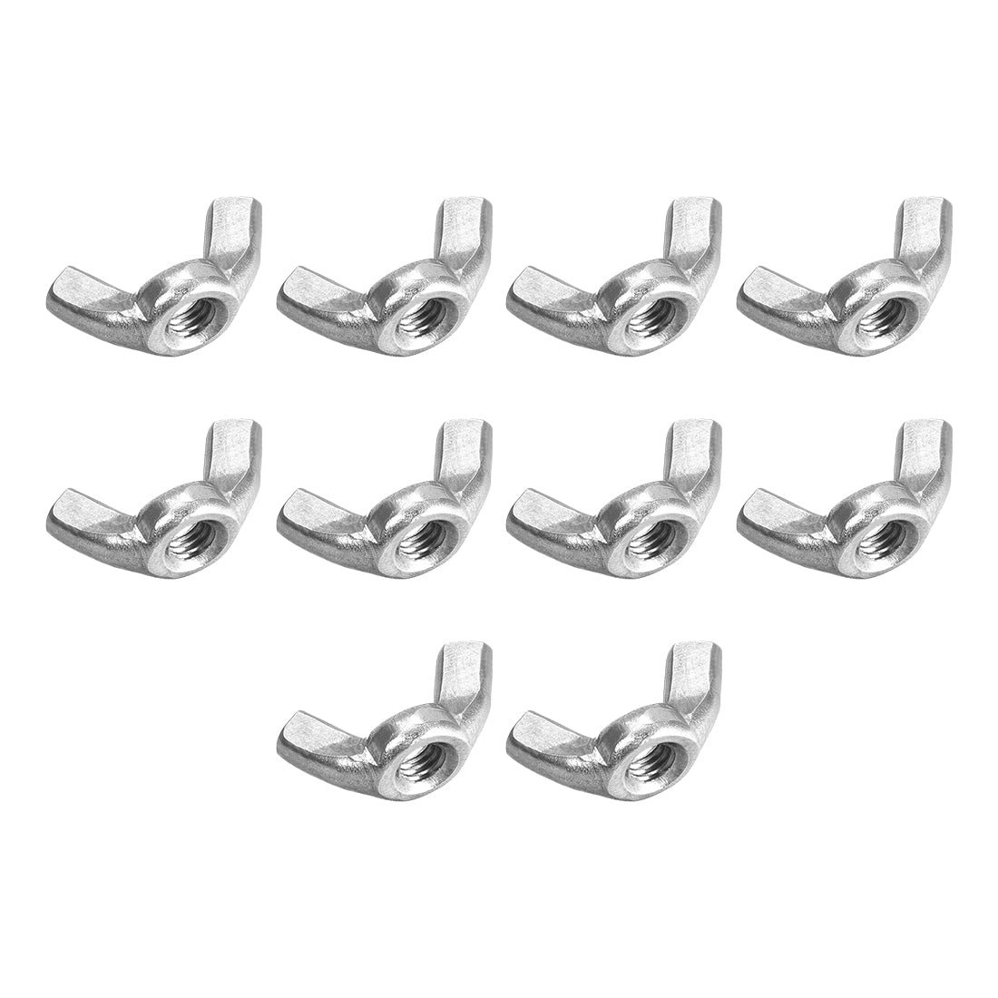 uxcell Uxcell Metric Wing Nuts, Stainless Steel 304 Hand Twist Tighten Ear Butterfly Nut, 10 Pcs