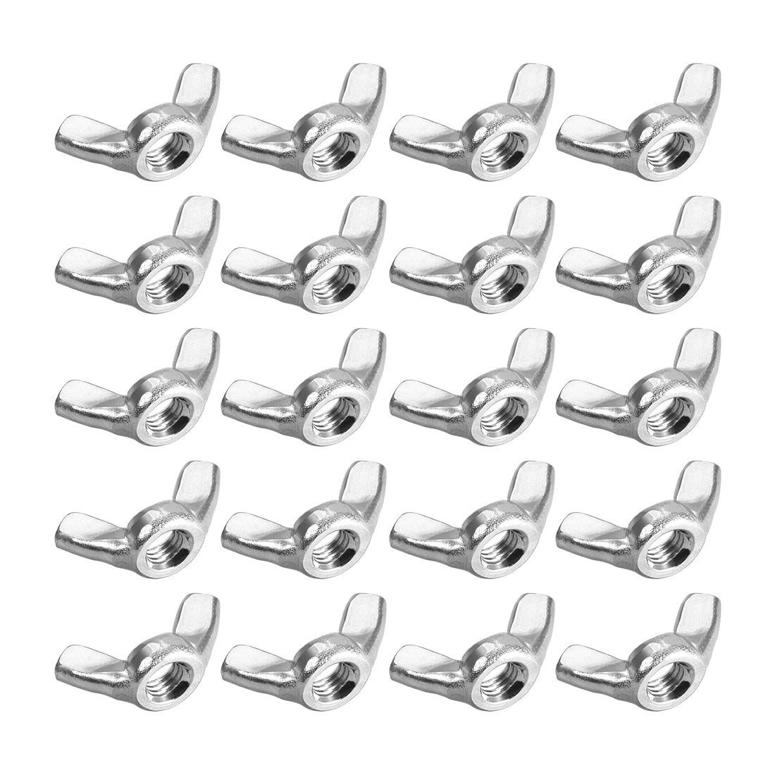 uxcell Uxcell Metric Wing Nuts, Stainless Steel 304 Hand Twist Tighten Ear Butterfly Nut, 20 Pcs