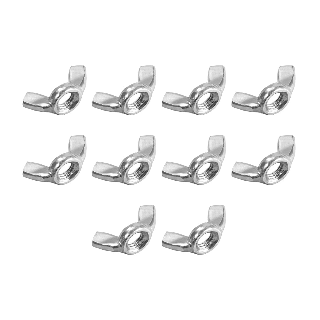 uxcell Uxcell Metric Wing Nuts, Carbon Steel Zinc Plated Hand Twist Tighten Ear Butterfly Nut, 10 Pcs