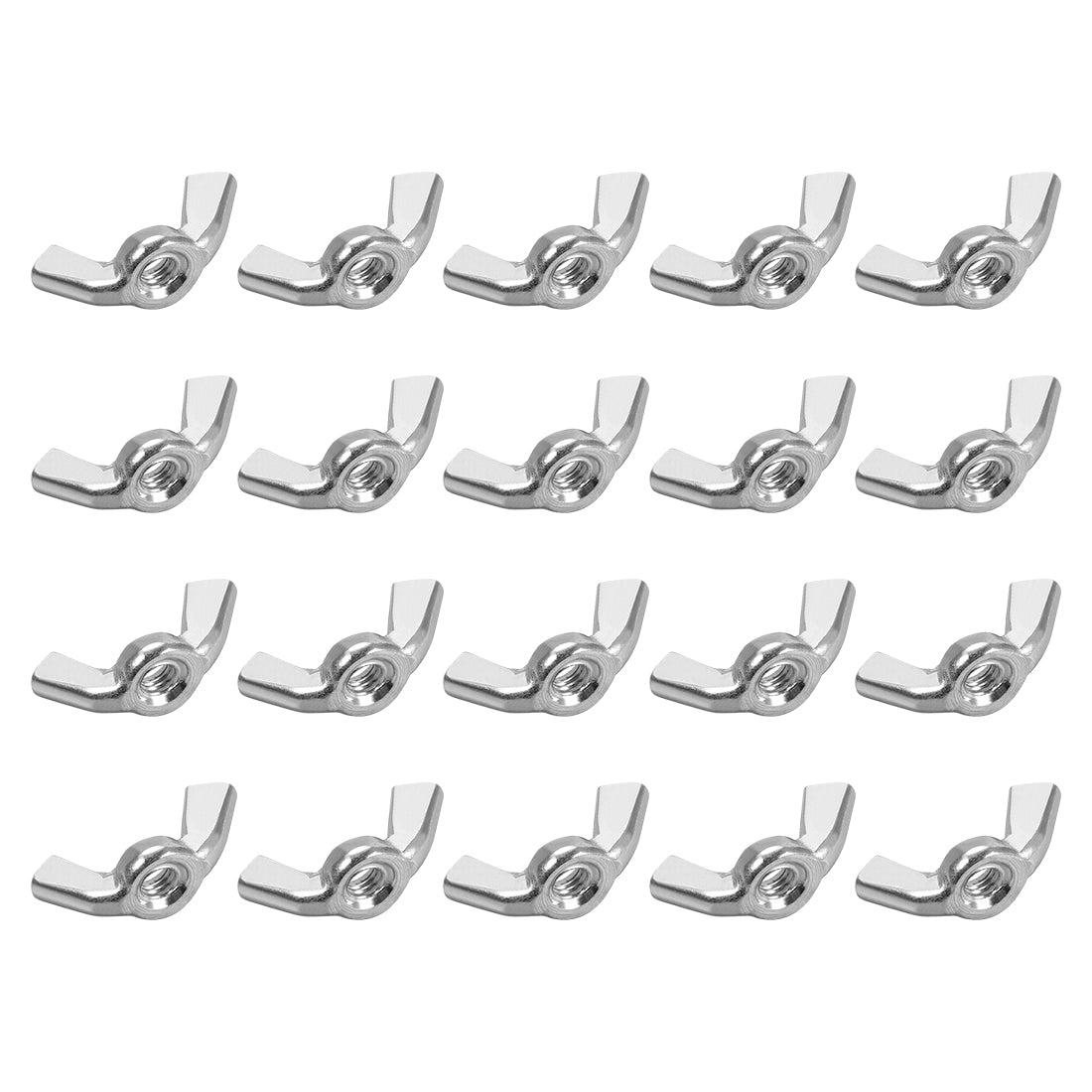 Uxcell Uxcell M8 Wing Nuts, Carbon Steel Zinc Plated Hand Twist Tighten Ear Butterfly Nut, 20 Pcs