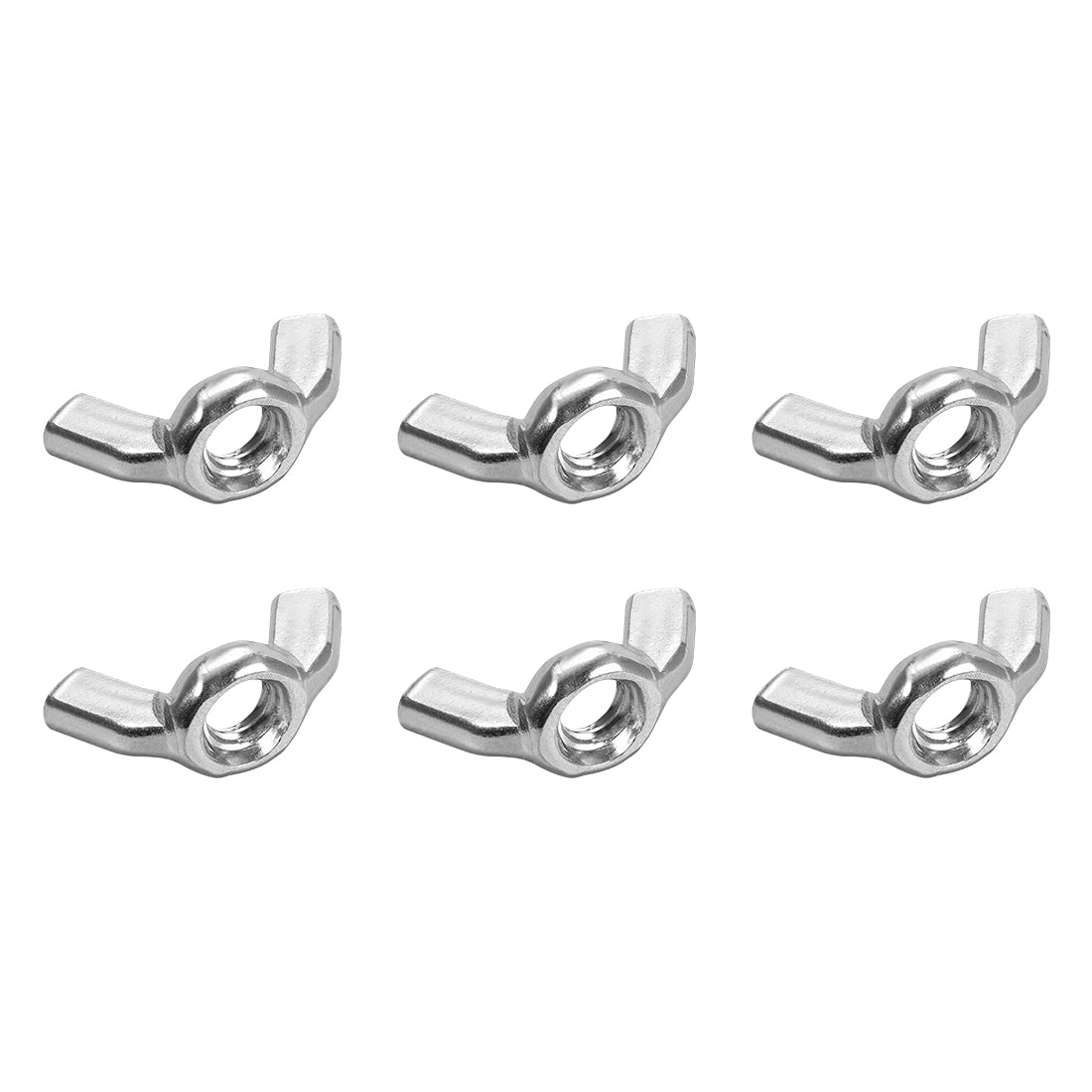 uxcell Uxcell Metric Wing Nuts, Carbon Steel Zinc Plated Hand Twist Tighten Ear Butterfly Nut, 6 Pcs