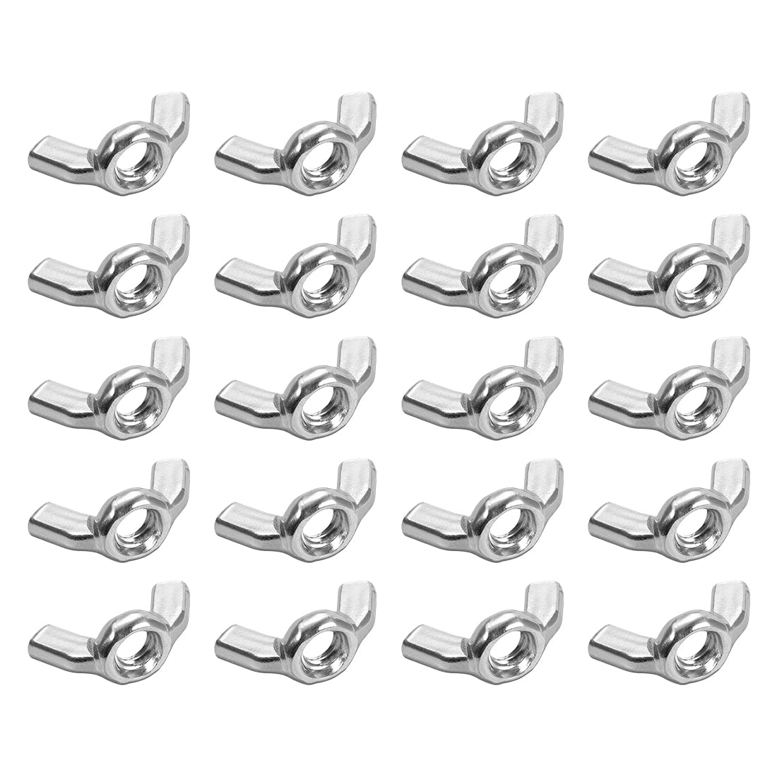 uxcell Uxcell M6 Wing Nuts, Carbon Steel Zinc Plated Hand Twist Tighten Ear Butterfly Nut, 20 Pcs