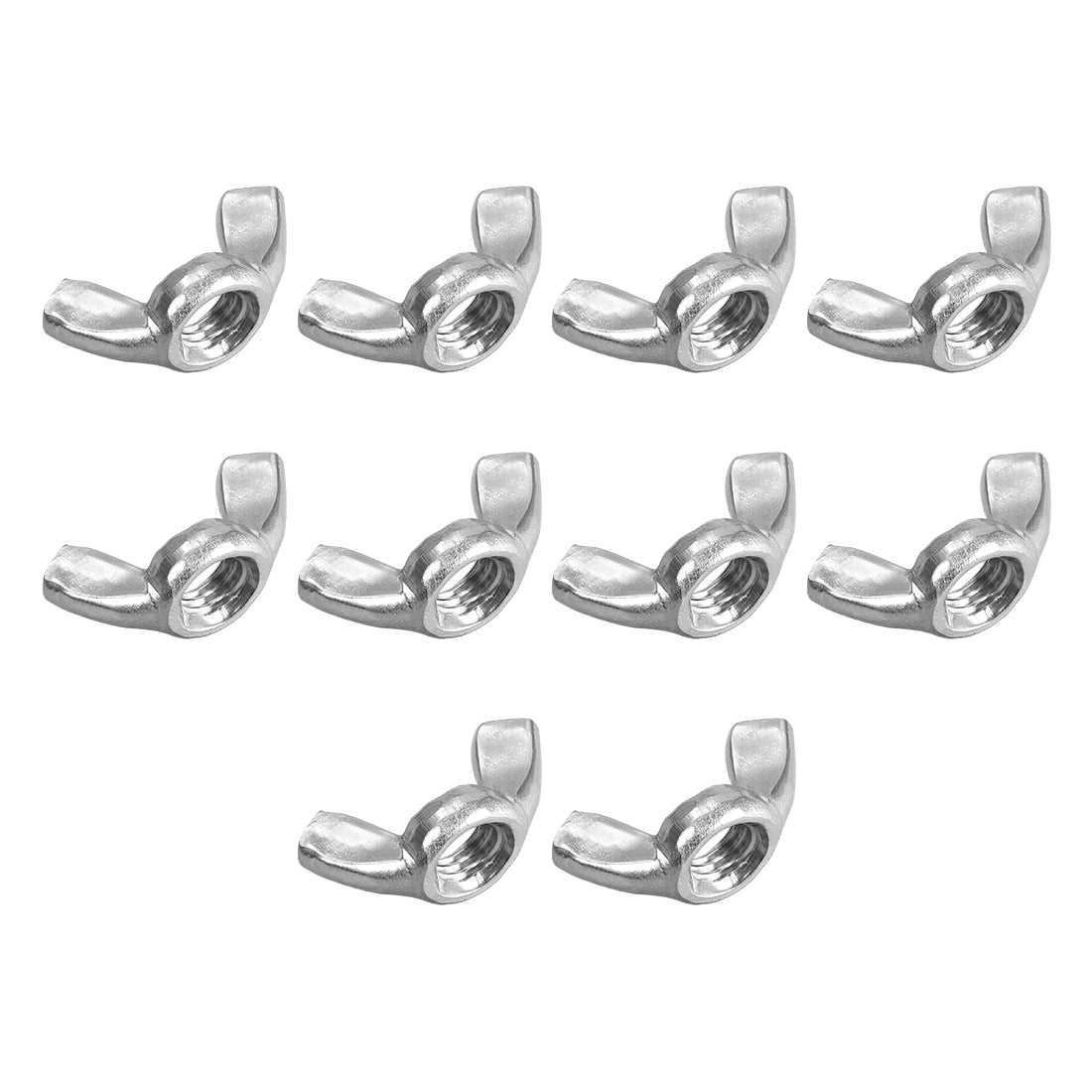 uxcell Uxcell Metric Wing Nuts, Carbon Steel Zinc Plated Hand Twist Tighten Ear Butterfly Nut, 10 Pcs
