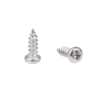Harfington Uxcell 2x6mm Self Tapping Screws Phillips Pan Head Screw 316 Stainless Steel Fasteners Bolts 50Pcs