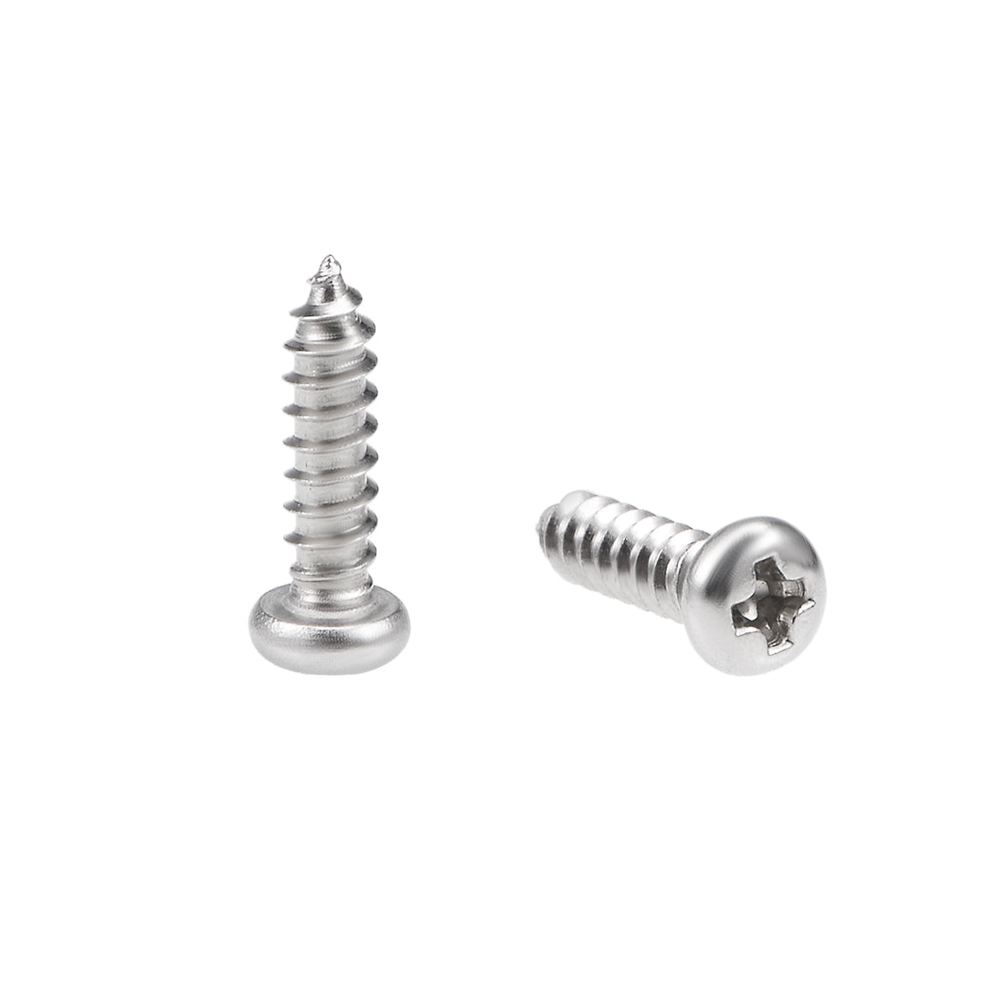 uxcell Uxcell 2.6x10mm Self Tapping Screws Phillips Pan Head Screw 316 Stainless Steel Fasteners Bolts 50Pcs