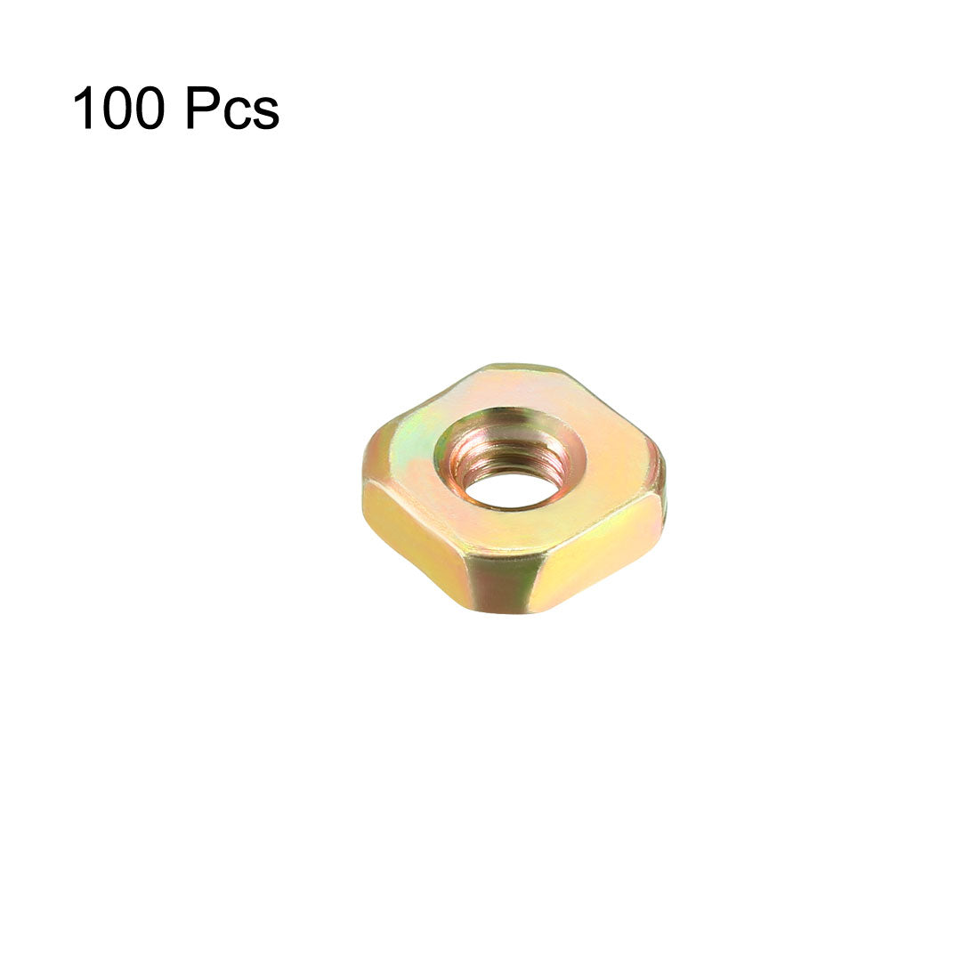 Harfington Carbon Steel Yellow Zinc Plated Square Nuts