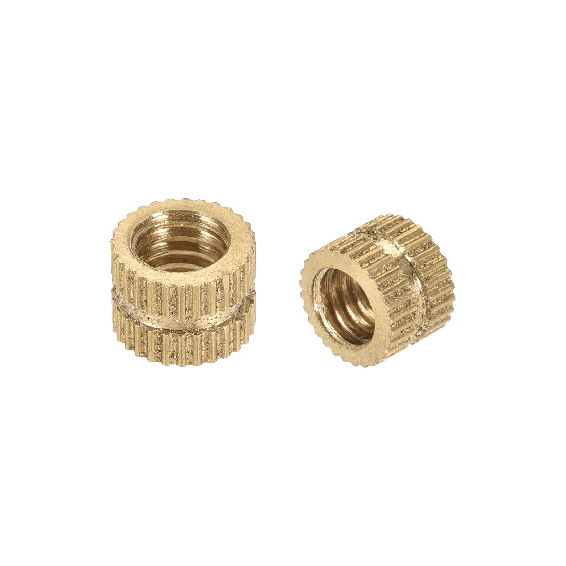uxcell Uxcell Knurled Insert Nuts, M6 x 6mm(L) x 8mm(OD) Female Thread Brass Embedment Assortment Kit, 20 Pcs