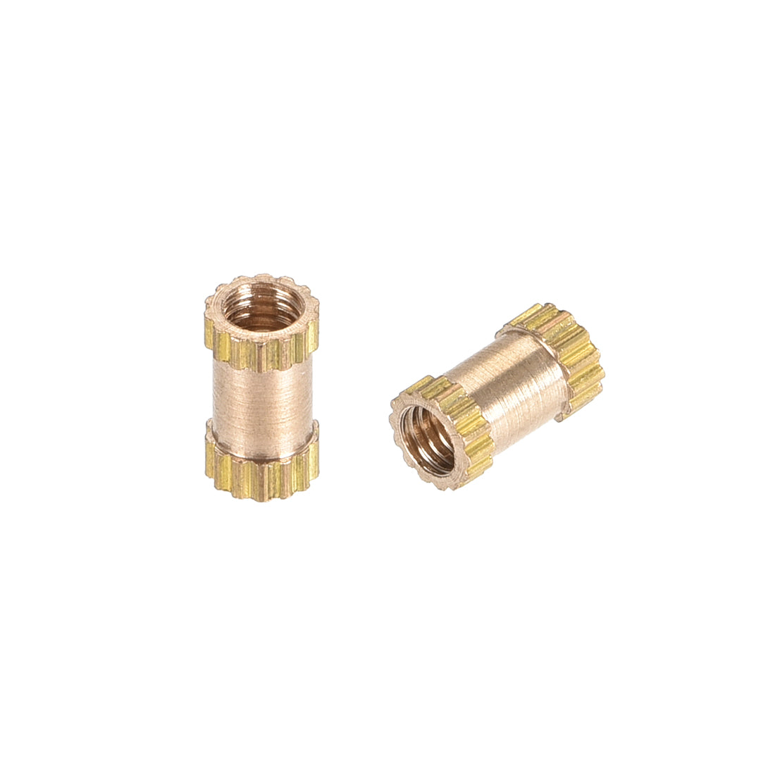 uxcell Uxcell Knurled Insert Nuts, M2.5 x 6mm(L) x 3.5mm(OD) Female Thread Brass Embedment Assortment Kit, 50 Pcs